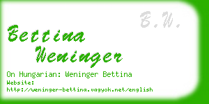 bettina weninger business card